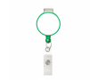 Custom made ronde intrekbare badgehouder, personaliseerbaar ⌀2.8 kleur groene fles