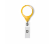 Custom made ronde intrekbare badgehouder, personaliseerbaar ⌀2.5 kleur geel