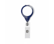 Custom made ronde intrekbare badgehouder, personaliseerbaar ⌀2.5 kleur marineblauw