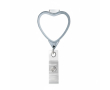 Custom made hartvormige intrekbare badgehouder kleur grijs