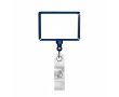 Custom made rechthoekige intrekbare badgehouder kleur ultramarijn blauw