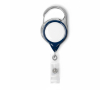 Custom made ronde intrekbare badgehouder met karabijnhaak kleur marineblauw