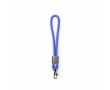 Custom made nylon polsband lanyard met metalen clip kleur blauw