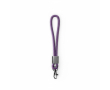Custom made nylon polsband lanyard met metalen clip kleur paars