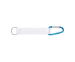 Custom made polyester sleutelhanger met karabijnhaak voor sublimatie kleur blauw