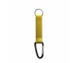 Custom made sleutelhanger van polyester band met karabijnhaak kleur geel