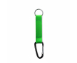 Custom made sleutelhanger van polyester band met karabijnhaak kleur groen