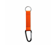 Custom made sleutelhanger van polyester band met karabijnhaak kleur oranje