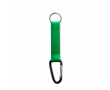 Custom made sleutelhanger van polyester band met karabijnhaak kleur groene fles
