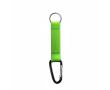 Custom made sleutelhanger van polyester band met karabijnhaak kleur appel groen