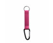 Custom made sleutelhanger van polyester band met karabijnhaak kleur fuchsia