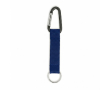 Custom made sleutelhanger van RPET met karabijnhaak en metalen ring kleur ultramarijn blauw