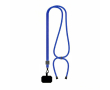Custom made verstelbare polyester lanyard voor de mobiel kleur electrisch blauw