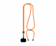 Custom made verstelbare tweekleurige lanyard van RPET voor de mobiel kleur oranje