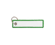 Geborduurd polyester label met sleutelhanger, personaliseerbaar kleur groen
