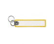 Geborduurd polyester label met dubbele ring, customizebaar kleur geel