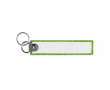 Geborduurd polyester label met dubbele ring, customizebaar kleur appel groen