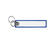 Geborduurd polyester label met dubbele ring, customizebaar kleur koningsblauw