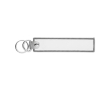 Geborduurde polyester sleutelhanger met dubbele ring, te bedrukken kleur grijs