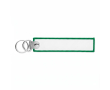 Geborduurde polyester sleutelhanger met dubbele ring, te bedrukken kleur groene fles