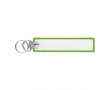 Geborduurde polyester sleutelhanger met dubbele ring, te bedrukken kleur appel groen