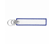 Geborduurde polyester sleutelhanger met dubbele ring, te bedrukken kleur koningsblauw
