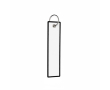 Polyester label met ring, sleutelhanger, met eigen ontwerp kleur zwart