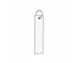 Polyester label met ring, sleutelhanger, met eigen ontwerp kleur grijs