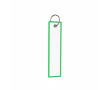 Polyester label met ring, sleutelhanger, met eigen ontwerp kleur groen