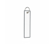 Polyester label met ring, sleutelhanger, met eigen ontwerp kleur donkergrijs