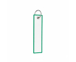 Polyester label met ring, sleutelhanger, met eigen ontwerp kleur groene fles
