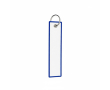 Polyester label met ring, sleutelhanger, met eigen ontwerp kleur electrisch blauw