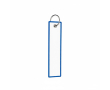 Polyester label met ring, sleutelhanger, met eigen ontwerp kleur koningsblauw