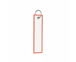 Polyester label met ring, sleutelhanger, met eigen ontwerp kleur donkerrood