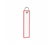 Polyester label met ring, sleutelhanger, met eigen ontwerp kleur granaat