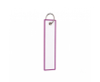 Polyester label met ring, sleutelhanger, met eigen ontwerp kleur paars