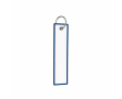 Polyester label met ring, sleutelhanger, met eigen ontwerp kleur ultramarijn blauw
