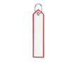 Polyester sleutelhanger met labeldesign, customizebaar kleur rood