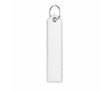 Polyester sleutelhanger met labeldesign, customizebaar kleur wit