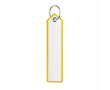 Polyester sleutelhanger met labeldesign, customizebaar kleur geel