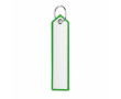 Polyester sleutelhanger met labeldesign, customizebaar kleur groen