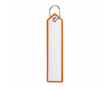 Polyester sleutelhanger met labeldesign, customizebaar kleur oranje