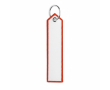 Polyester sleutelhanger met labeldesign, customizebaar kleur donkerrood