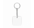 Vierkante PVC-sleutelhanger met NFC, aanpasbaar kleur wit