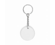 Ronde PVC-sleutelhanger met NFC, te voorzien van logo kleur wit