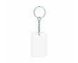 Rechthoekige PVC-sleutelhanger met NFC, te bedrukken kleur wit