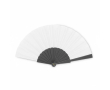 Plastic waaier met polyester doek, personaliseerbaar kleur zwart