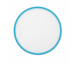 Opvouwbare frisbee met gekleurde rand, 100% te personaliseren kleur cyaan blauw