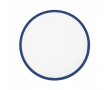 Opvouwbare frisbee met gekleurde rand, 100% te personaliseren kleur marineblauw