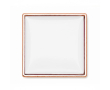 Op maat gemaakte vierkante ijzeren pin om te personaliseren kleur rose gold